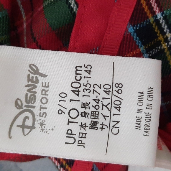 Disney Store Minnie Mouse Christmas holiday nightgown pajamas size 9 10 - Picture 6 of 9